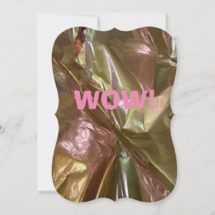 Surprise WOW shiny bright happy birthday card