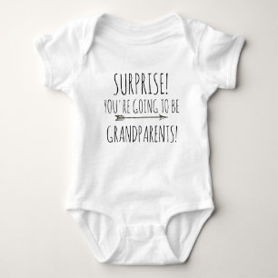 SURPRISE YOU'RE GONNA BE GRANDPARENTS PREGNANCY BABY BODYSUIT