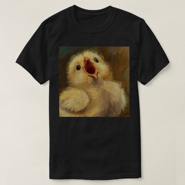 Surprised Baby Chick T-Shirt (Design Front)