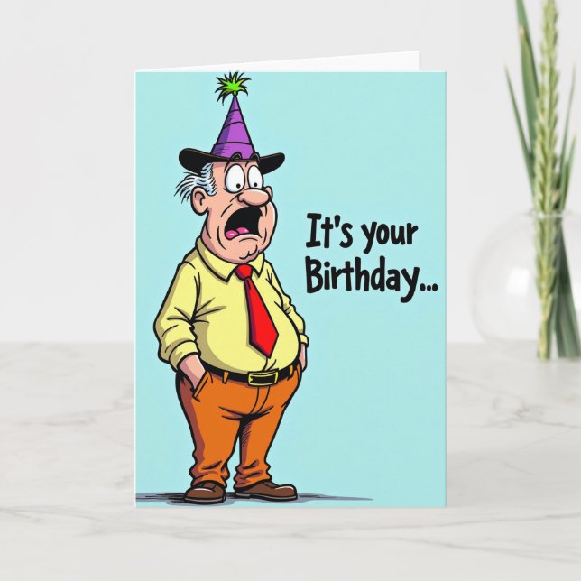 Surprised Birthday Figure Card (Front)