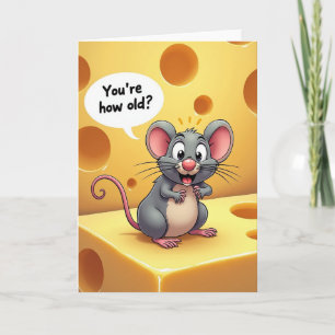 Surprised Birthday Mouse Card