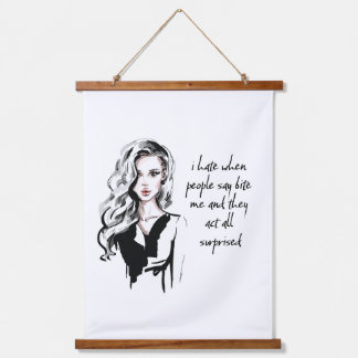 Surprised Bite me Hanging Tapestry