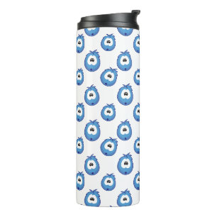 Surprised Blue Sneezie Patterned Thermal Tumbler