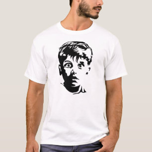 Surprised Boy Graphic Art Stencil T-Shirt