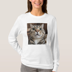 Surprised Cat Face, Cat Photo T-Shirt