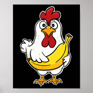 Surprised Chicken Nana Poster