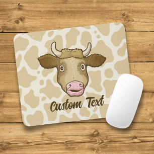 Surprised Cow Mouse Pad