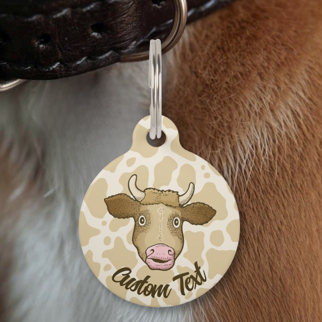 Surprised Cow Pet ID Tag (Creator Uploaded)