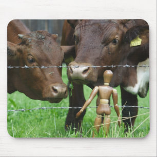 Surprised Cows Mouse Pad