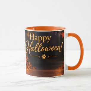 Surprised Dog Happy Halloween Jack-o'-Lantern Mug