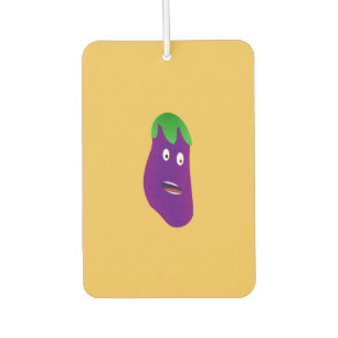 Surprised Eggplant by Kenneth Yoncich Car Air Freshener