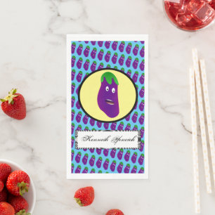 Surprised Eggplant by Kenneth Yoncich Napkin