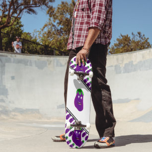 Surprised Eggplant by Kenneth Yoncich Skateboard