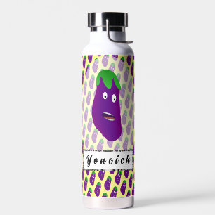 Surprised Eggplant by Kenneth Yoncich Water Bottle