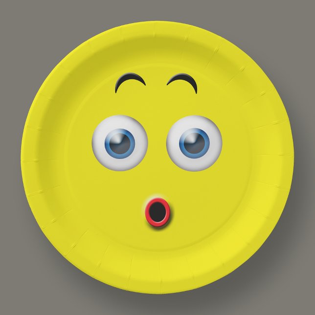 Surprised Emoji Paper Plate (Creator Uploaded)