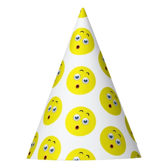 Surprised  Emoji Party Hat (Front)