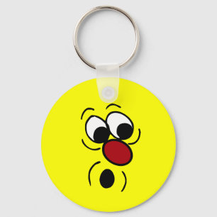 Surprised Face Grumpey Key Ring