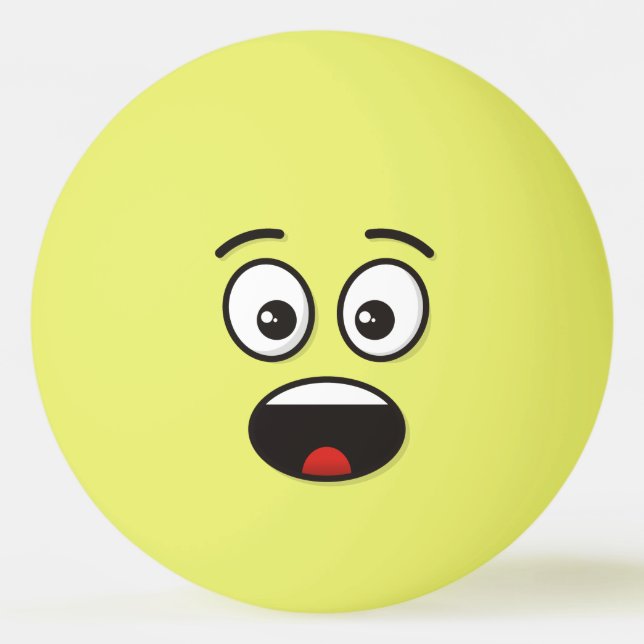 Surprised Face Ping Pong Ball (Front)