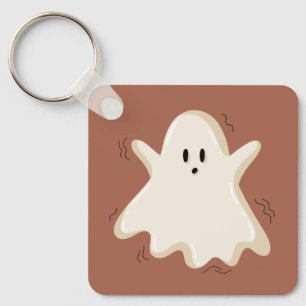 Surprised Ghost with Raised Arms Key Ring