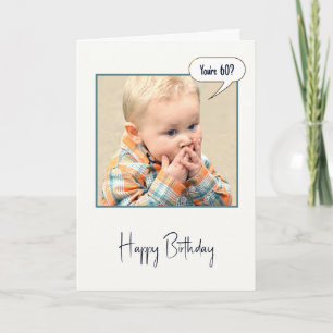Surprised Little Boy For 60th Birthday Card