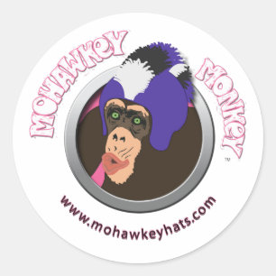 Surprised Mohawkey Monkey sticker