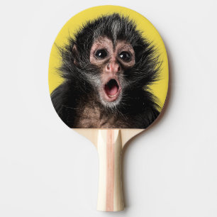 Surprised Monkey with Two Expressions Ping Pong Paddle