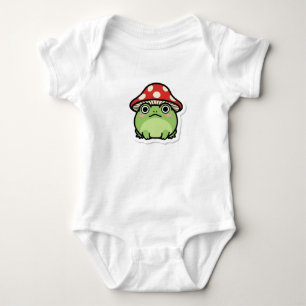 Surprised Mushroom Frog Baby Bodysuit