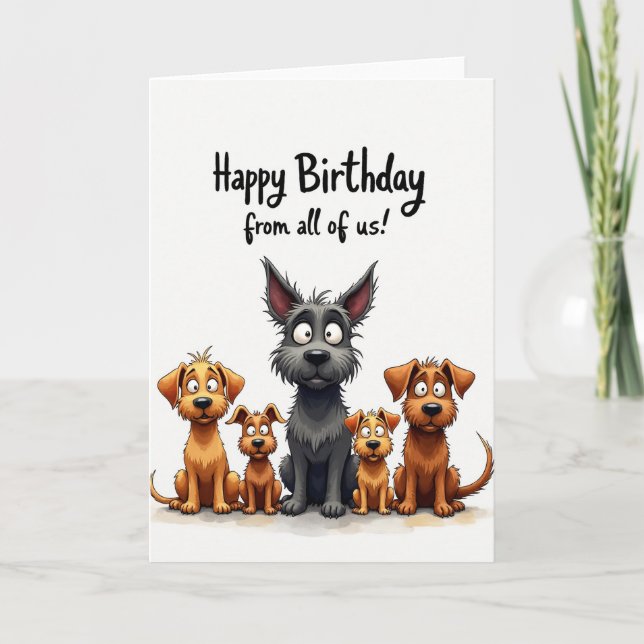 Surprised Pup Birthday Card (Front)