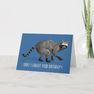 Surprised Racoon Card