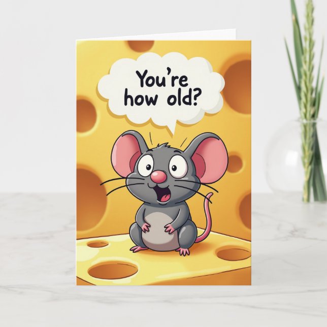 Surprised Rodent Birthday Card (Front)