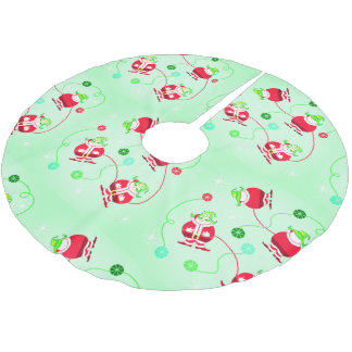 Surprised Santa Brushed Polyester Tree Skirt