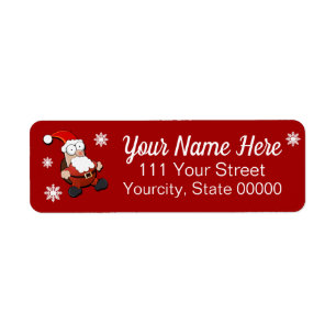 Surprised Santa Custom Return Address Label