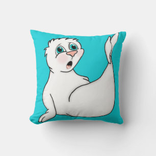 Surprised Seal Square Pillow