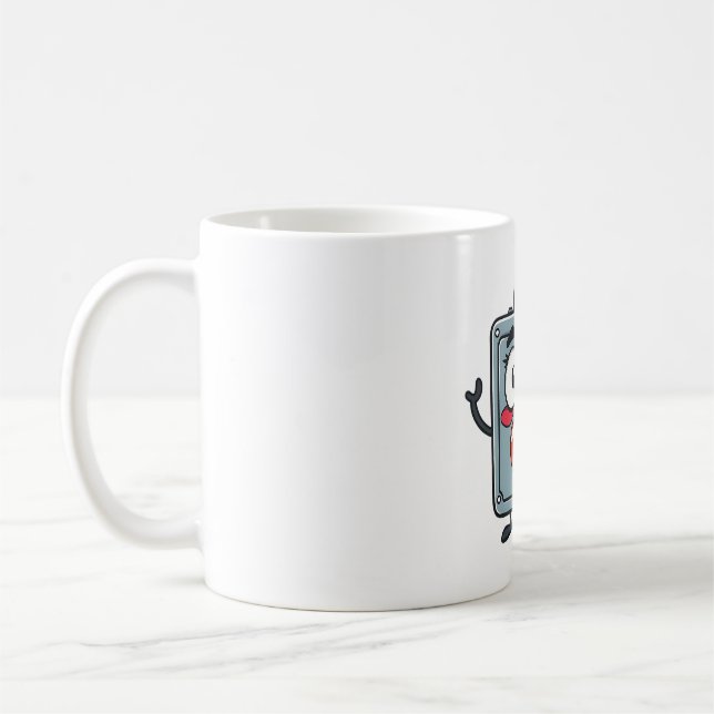 Surprised Toolbox with Pop-Up Heart Coffee Mug (Left)