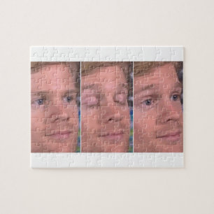 Surprised White Guy Blinking Reaction Meme Vine Jigsaw Puzzle