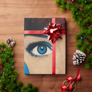 Surprised Woman in Pop Art Wrapping Paper