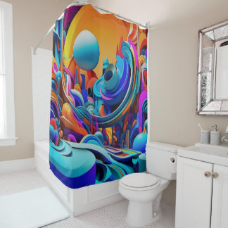 Surreal Abstract Shower Curtain