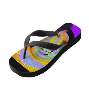 Surreal Abstract Thong Flip Flops