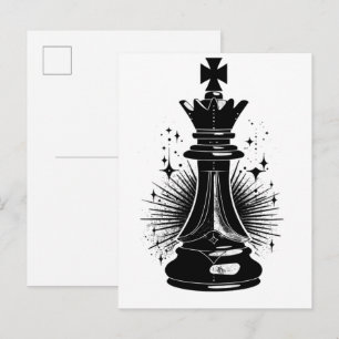Surreal aesthetic Chess Symbol Postcard