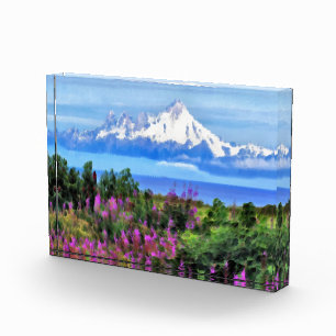 Surreal Alaskan Wilderness painting Photo Block