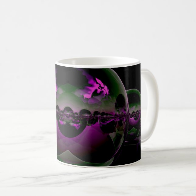 Surreal Alien Landscape - Crimson Light Coffee Mug (Front Right)