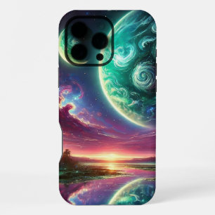 Surreal Alien Planet Landscape with Cosmic Skies iPhone 16 Pro Max Case