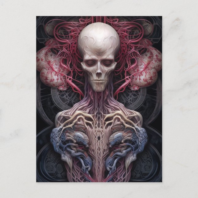 Surreal Anatomy Horror Sci-Fi Art  Postcard (Front)