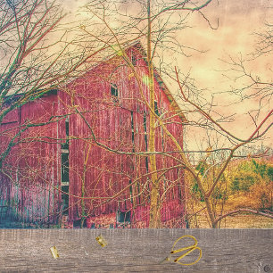 Surreal and Gorgeous Red Barn Tissue Paper