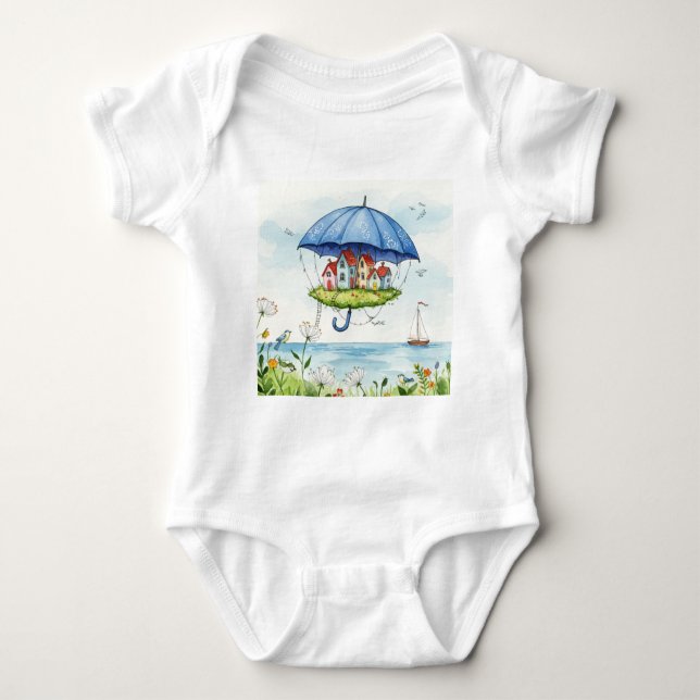  Surreal and peaceful scene Baby Bodysuit (Front)