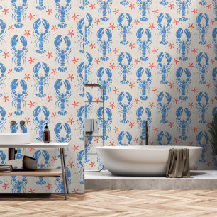 Surreal Animal Design With Lobster Pattern. Wallpaper
