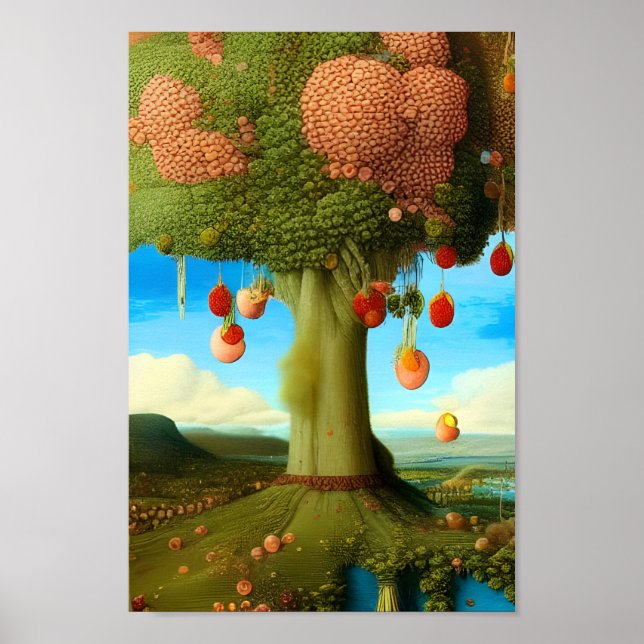 Surreal Apple Tree of Yarn Poster (Front)