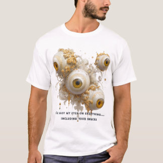 Surreal Baroque Eyeballs with Ornate Gold T-Shirt