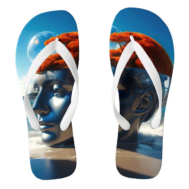 Surreal beach scenes thongs (Footbed)