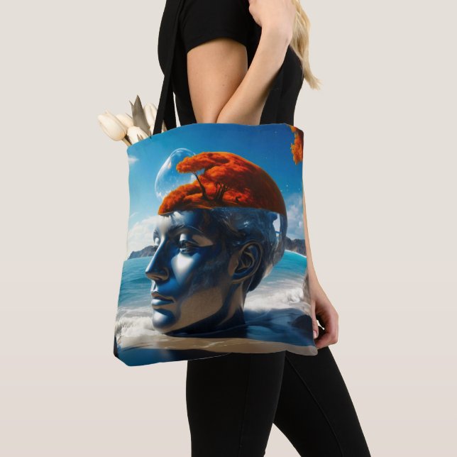 Surreal beach scenes tote bag (Close Up)